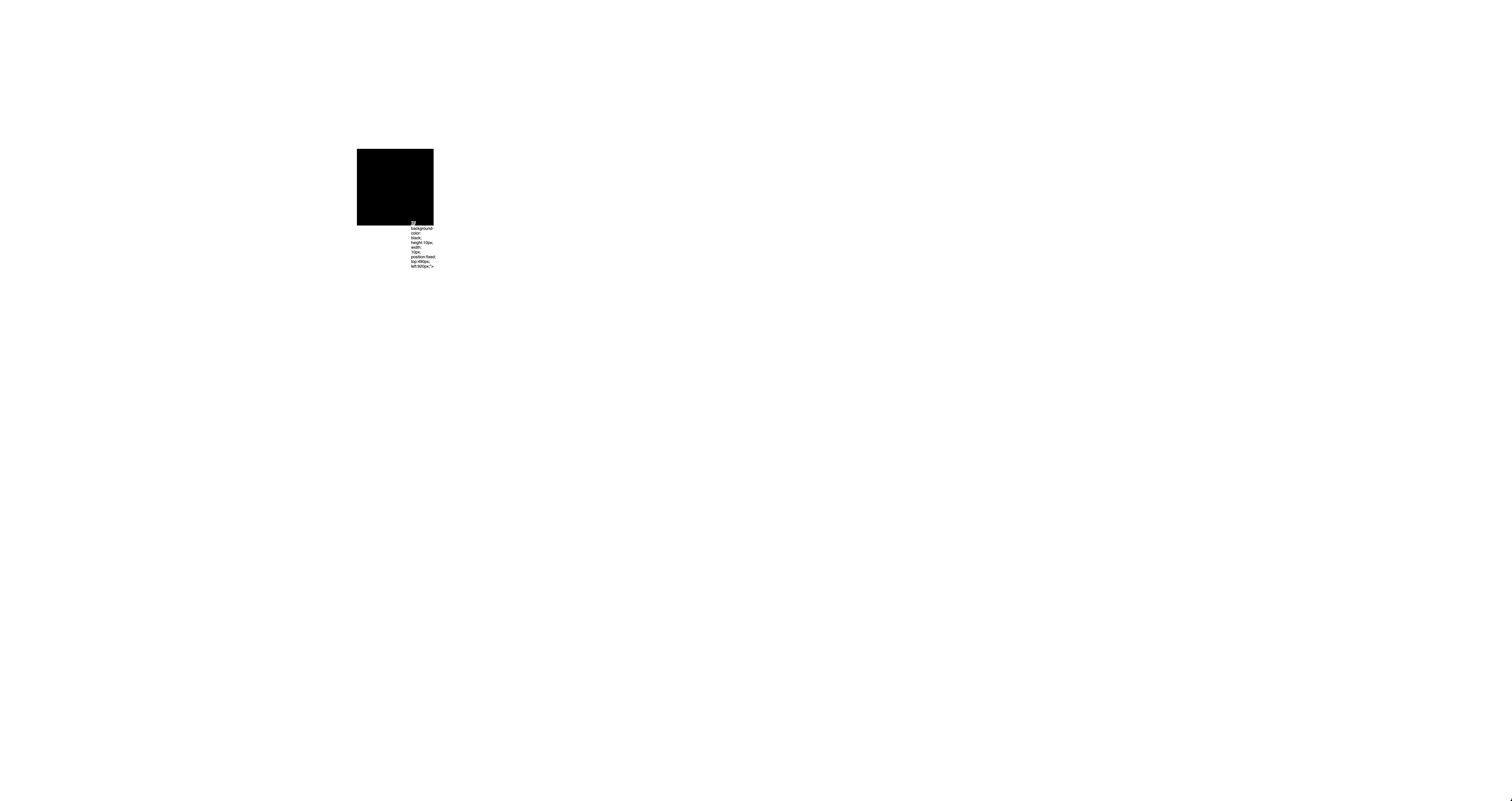 Screenshot of final state of the artwork showing raw HTML and black visual noise